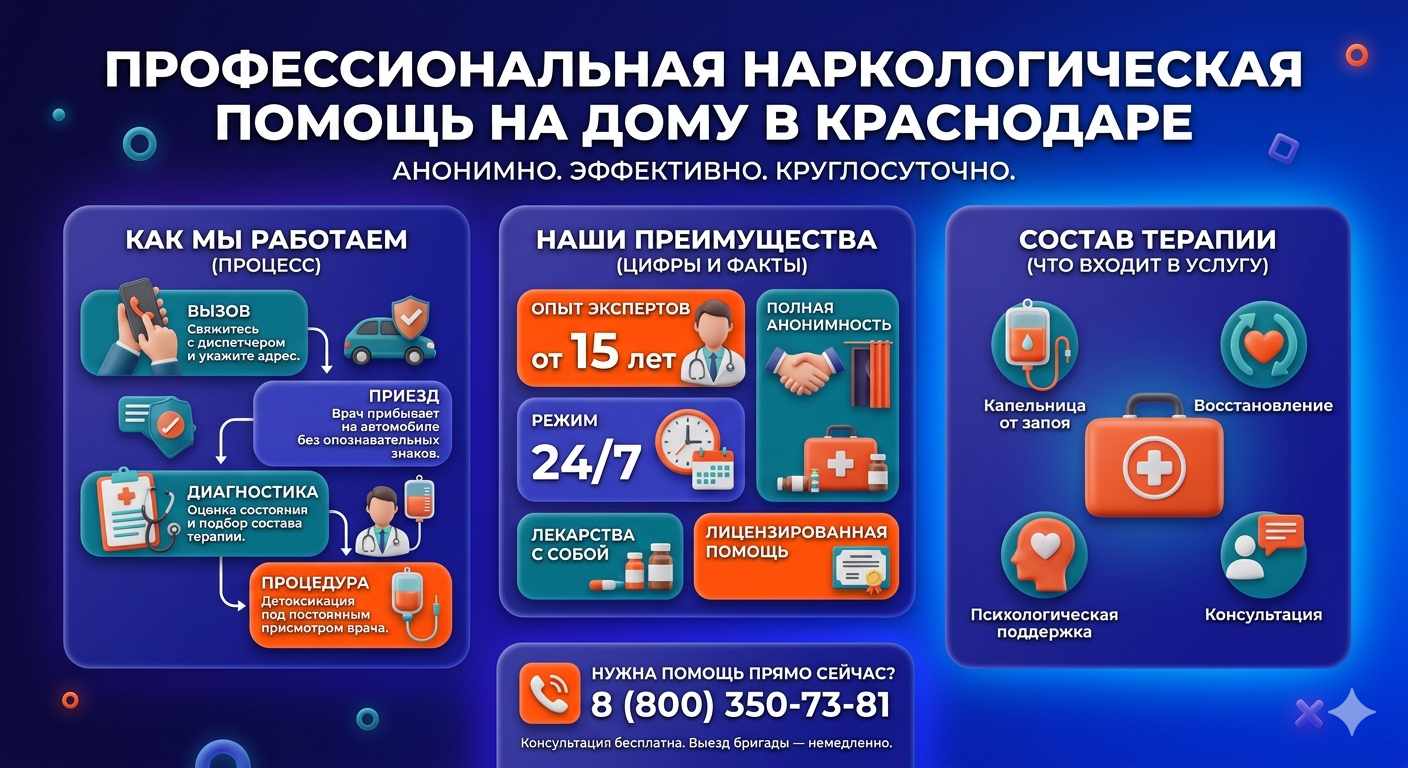 Инфографика о принципах лечения алкоголизма на дому в Бокситогорске: этапы вызова нарколога, преимущества анонимной детоксикации и состав медицинской помощи.